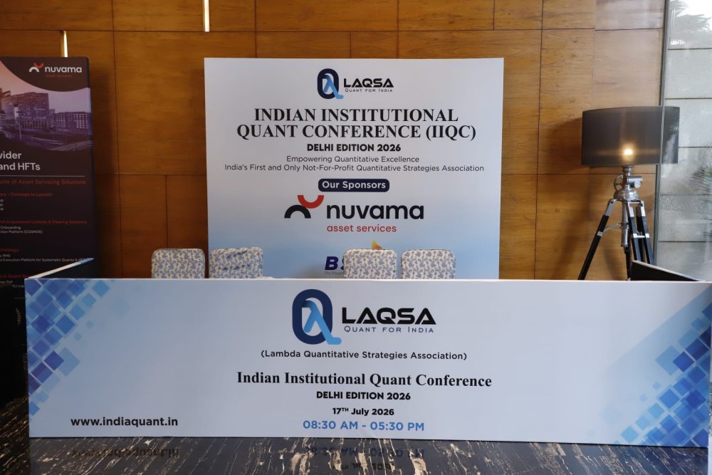 Prof. Sandeep Juneja, Director of SCDLDS, spoke on agentic AI, alternative data, and SIFs at the Indian Institutional Quant Conference 2026